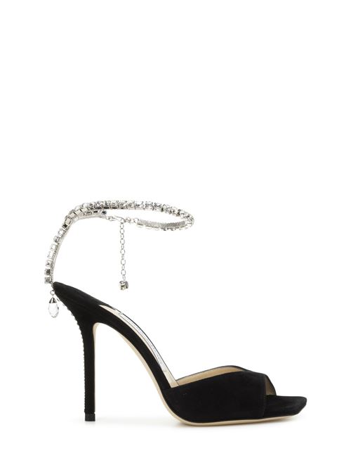 Sandali Saeda 100 JIMMY CHOO | SAEDA SANDAL 100 EWABLACK/CRYSTAL